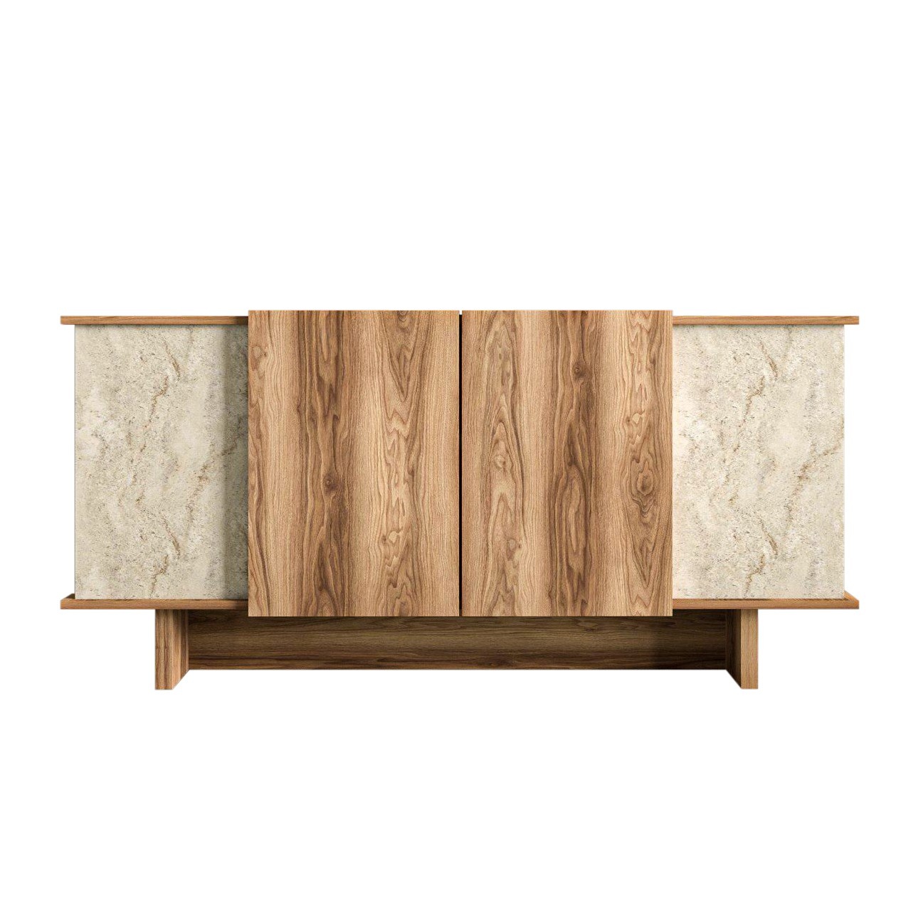 Consolă, Diana Travertine, UnicUtil, Travertin-Nuc, Lățime: 180 cm, Înălțime: 81 cm, Adâncime: 40 cm - view 2