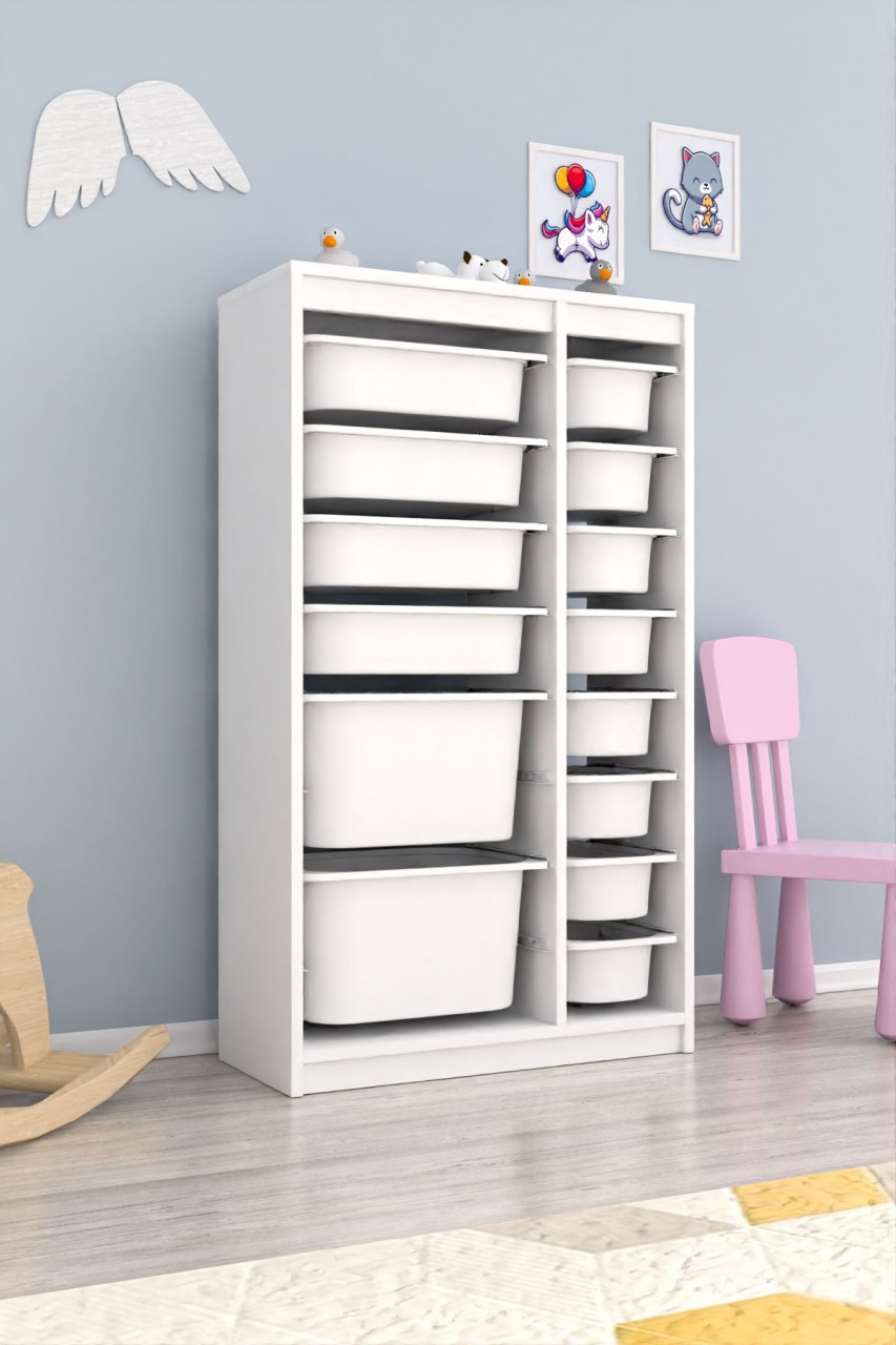 Dulap multifunctional, Ridge flame, UnicUtil, Culoarea Alb - 1 | YEO