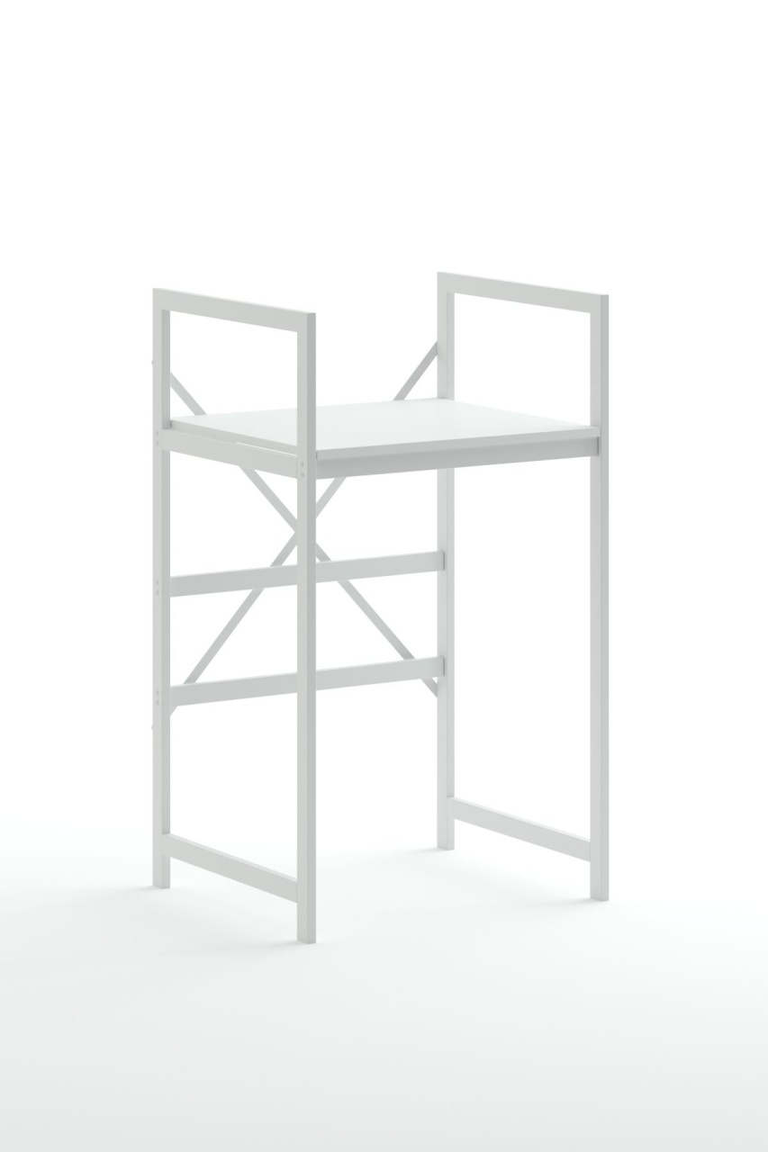 Dulap pentru mașina de spălat, C7 White, UnicUtil, Alb, Lățime: 70 cm, Înălțime: 116 cm, Adâncime: 60 cm - imagine 2