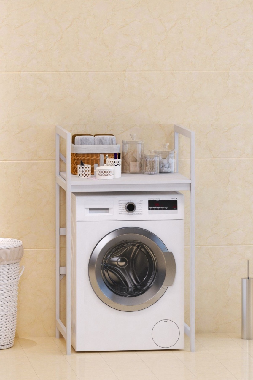 Dulap pentru mașina de spălat, C7 White, UnicUtil, Alb, Lățime: 70 cm, Înălțime: 116 cm, Adâncime: 60 cm - imagine 5