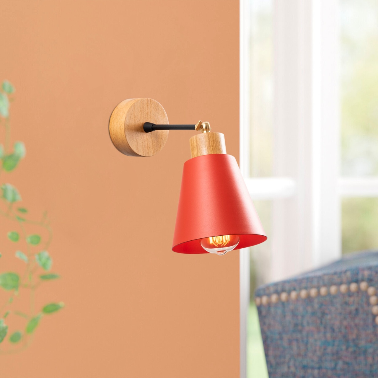 Lampa Perete, Ripple shell, UnicUtil, Culoarea Rosu