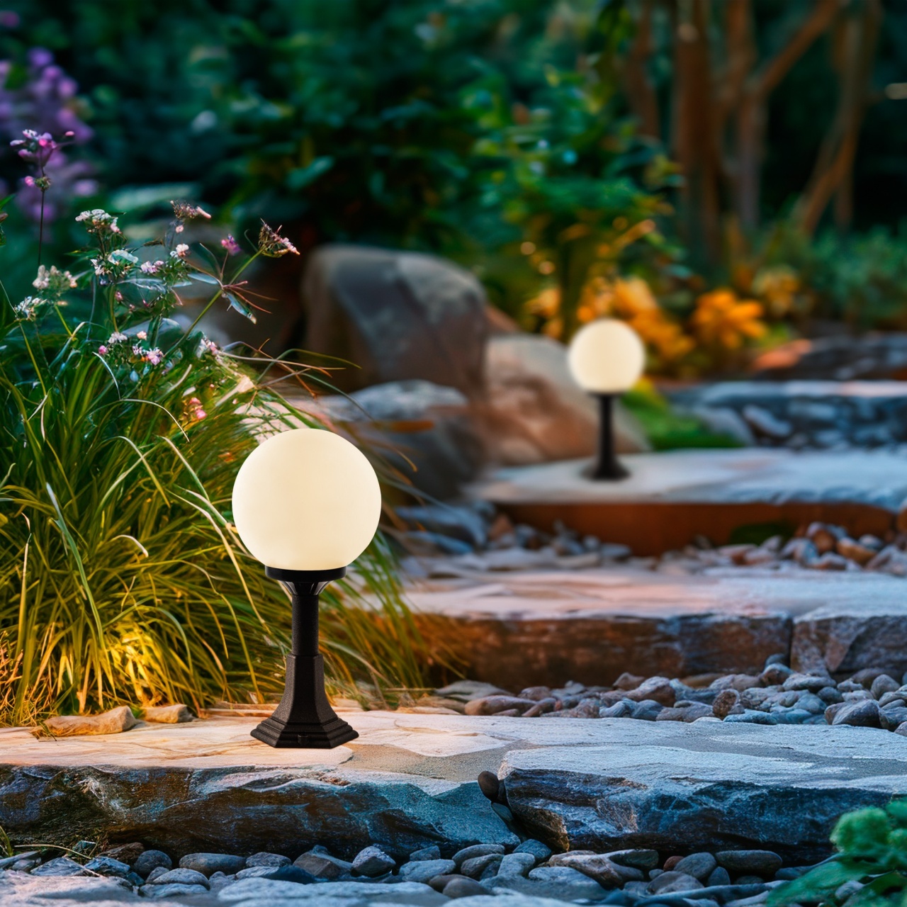 Lampadar Exterior, Ember grove, UnicUtil, Culoarea Negru - 1 | YEO