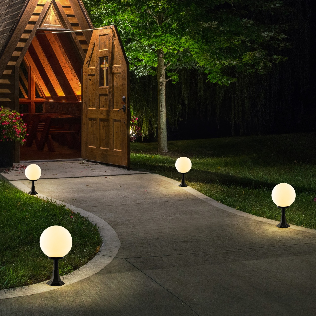 Lampadar Exterior, Ripple mist, UnicUtil, Culoarea Negru - 2 | YEO