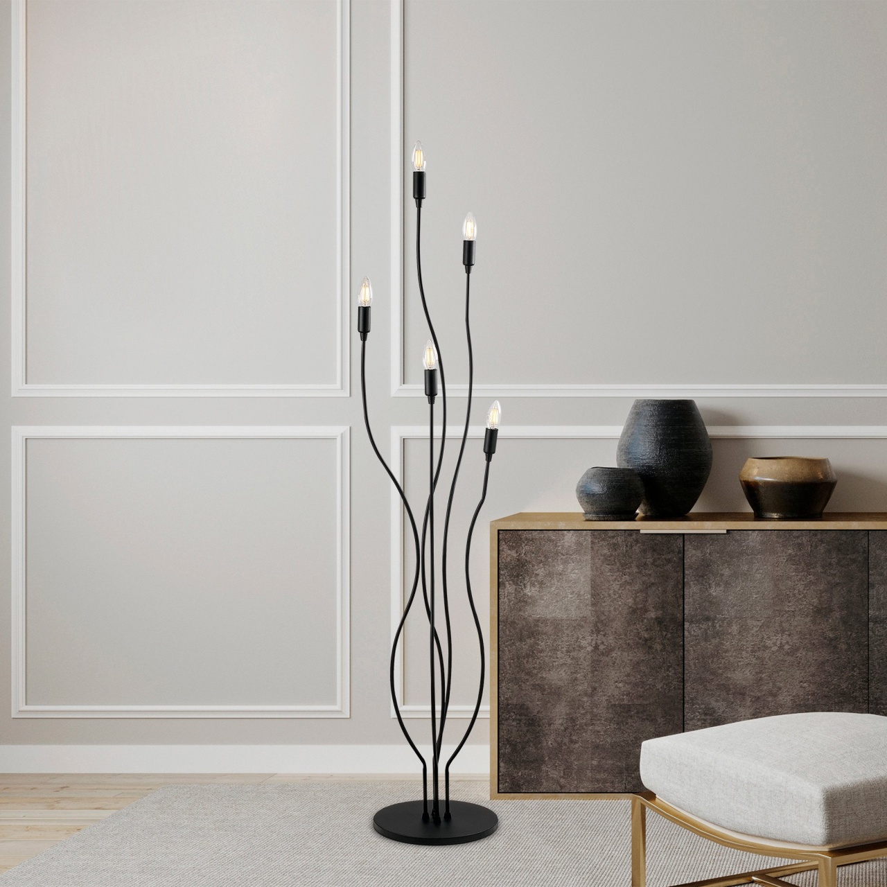 Lampadar, Peak glow, UnicUtil, Culoarea Negru - 2 | YEO