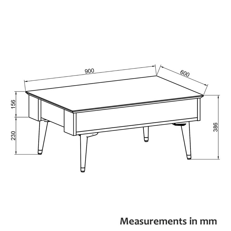 Masa de Cafea Contrast Lux, UnicUtil, 90 x 60 x 38, Natur-Negru - imagine 8