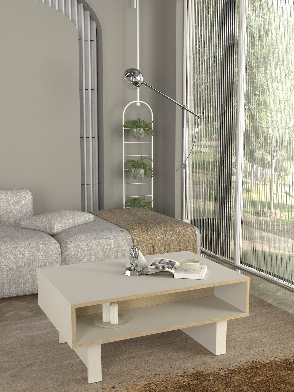 Masa de cafea, Smart Order, UnicUtil, Crem, UUMC39 - 1 | YEO