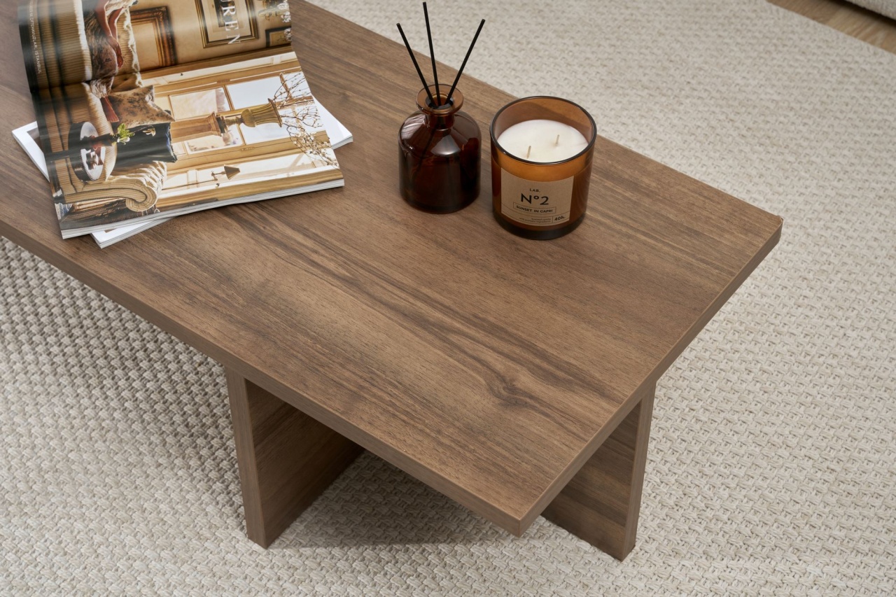 Măsuţă de cafea, Harbor Walnut, UnicUtil, Nuc, Lățime: 120 cm, Înălțime: 30 cm, Adâncime: 45 cm - view 5