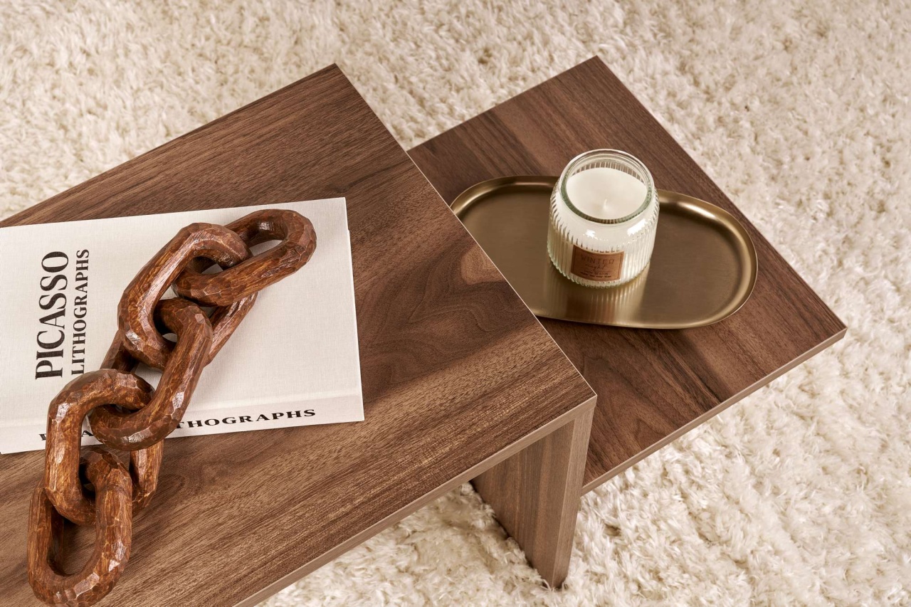 Măsuţă de cafea, Harmony Walnut, UnicUtil, Nuc, Lățime: 80 cm, Înălțime: 40 cm, Adâncime: 40 cm - view 3