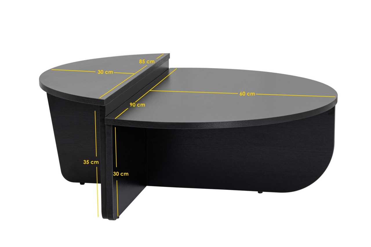 Măsuţă de cafea, Orion Wood, UnicUtil, Lemn-Negru, Lățime: 90 cm, Înălțime: 30 cm, Adâncime: 60 cm, 241NRD1102 - view 7