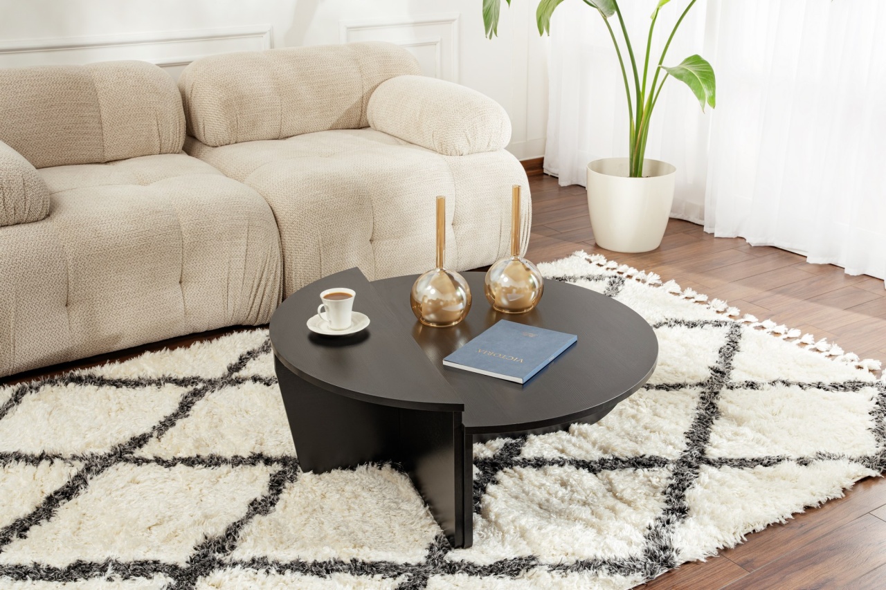 Măsuţă de cafea, Orion Wood, UnicUtil, Lemn-Negru, Lățime: 90 cm, Înălțime: 30 cm, Adâncime: 60 cm, 241NRD1102 - view 11