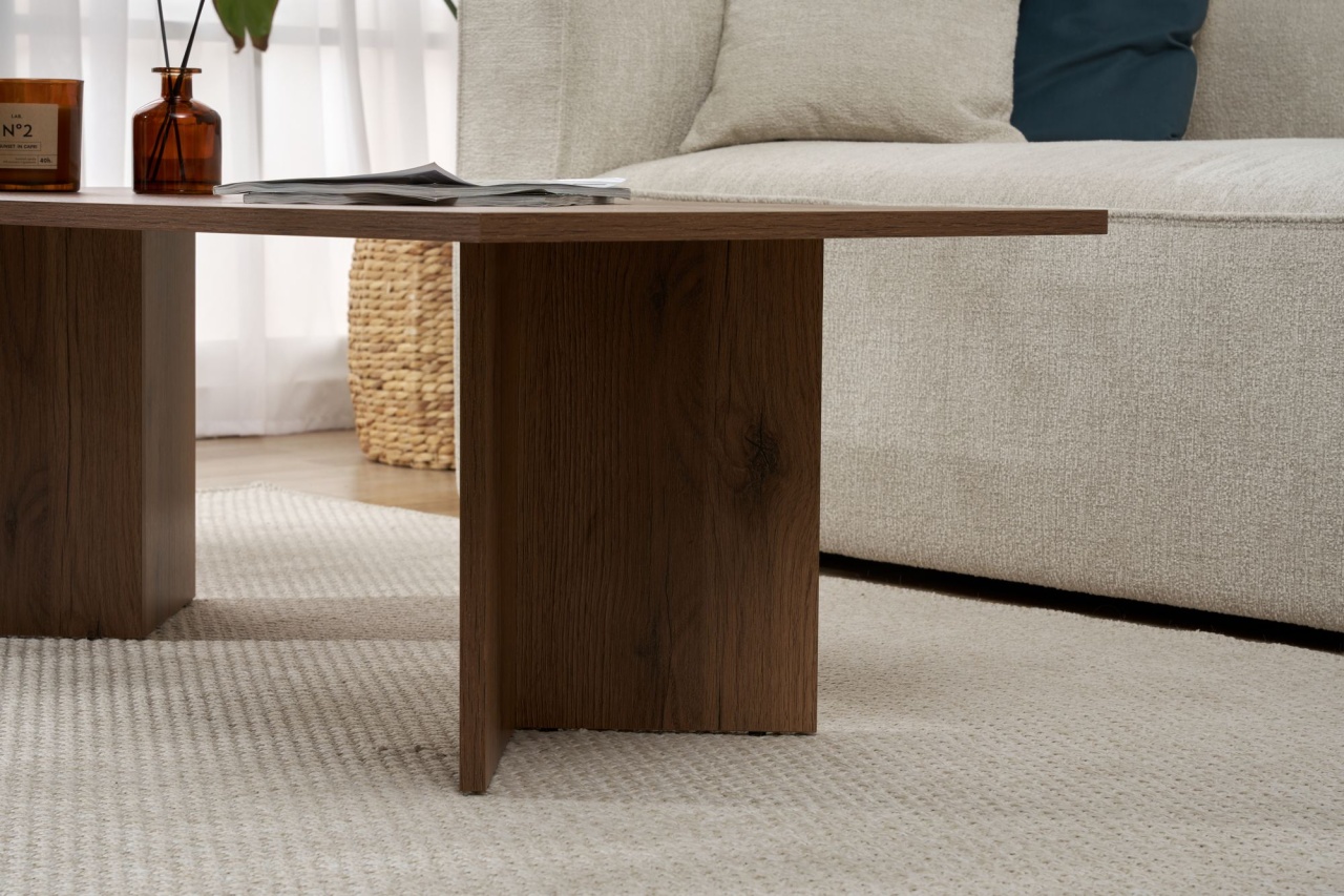 Măsuţă de cafea, Sabin Vnt, UnicUtil, Nuc, Lățime: 119 cm, Înălțime: 40 cm, Adâncime: 60 cm - view 8