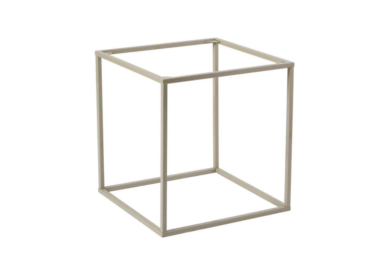 Măsuţă de cafea, Shb 018, UnicUtil, Gri deschis, 45 x 45 x 52 cm, 100% METAL - view 4