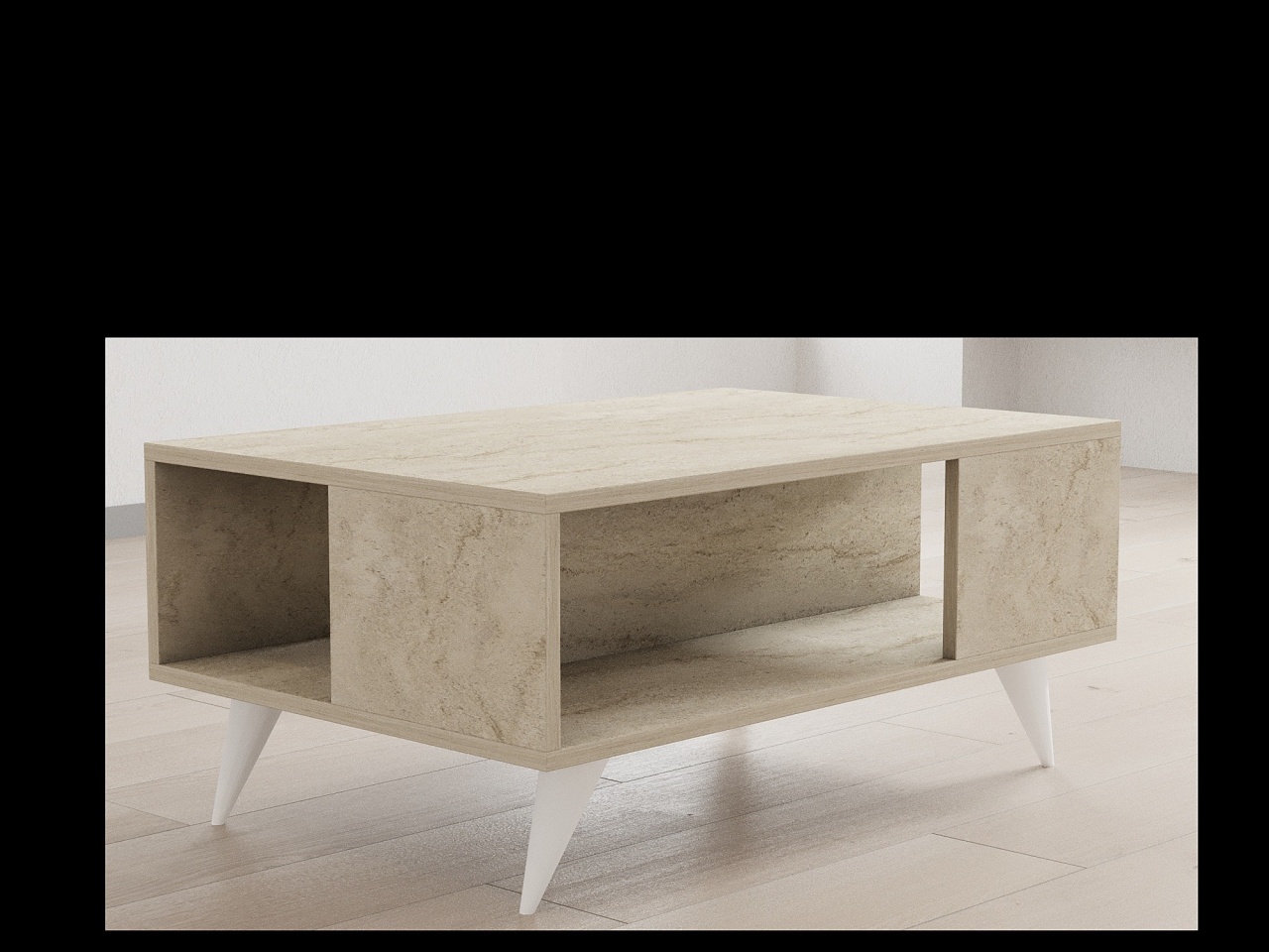 Măsuţă de cafea, Yuka Travertine, UnicUtil, Travertin, Lățime: 90 cm, Înălțime: 39,5 cm, Adâncime: 60 cm, 835PUQ6354 - view 6