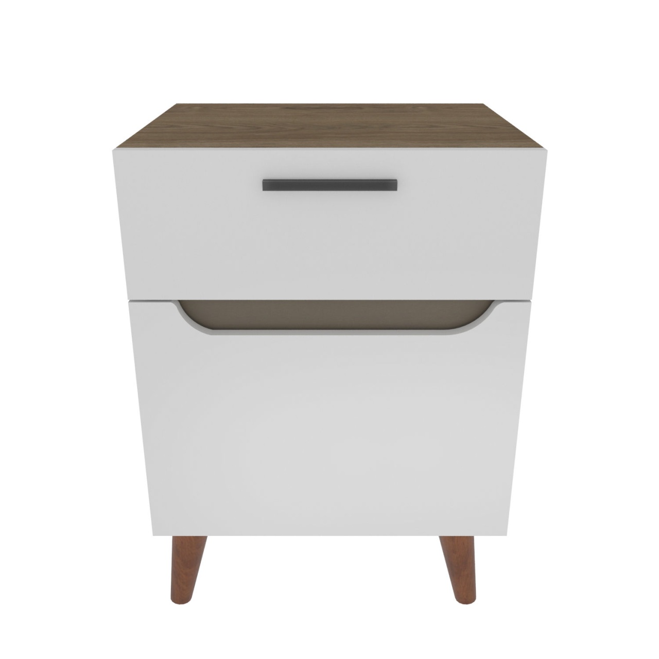 Noptieră, Losso White, UnicUtil, Stejar alb, Lățime: 45 cm, Adâncime: 36,8 cm, Înălțime: 63 cm - view 5