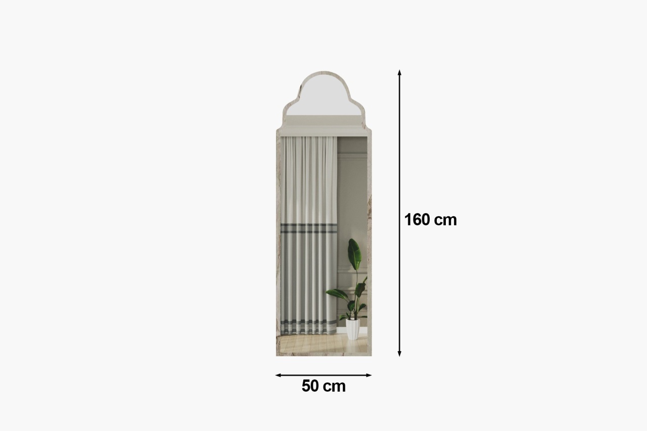 Oglindă, Ahmaran Ephesus, UnicUtil, Efes-Marmură, Lățime: 50 cm, Înălțime: 160 cm, Adâncime: 2,2 cm - view 5