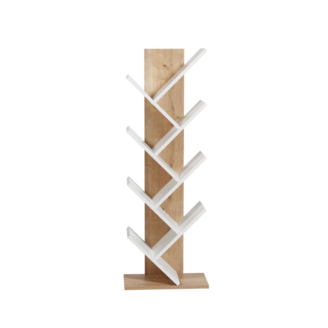 Raft de cărți, Tuval 066, UnicUtil, Stejar-Alb, Lățime: 46 cm, Înălțime: 129,8 cm, Adâncime: 22 cm - view 2