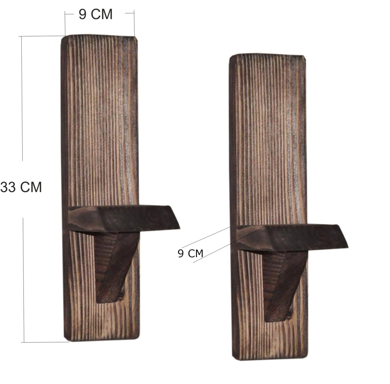 Raft de perete, Raf248 Design, UnicUtil, Nuc, Lățime: 33 cm, Înălțime: 9 cm, Adâncime: 9 cm - view 3