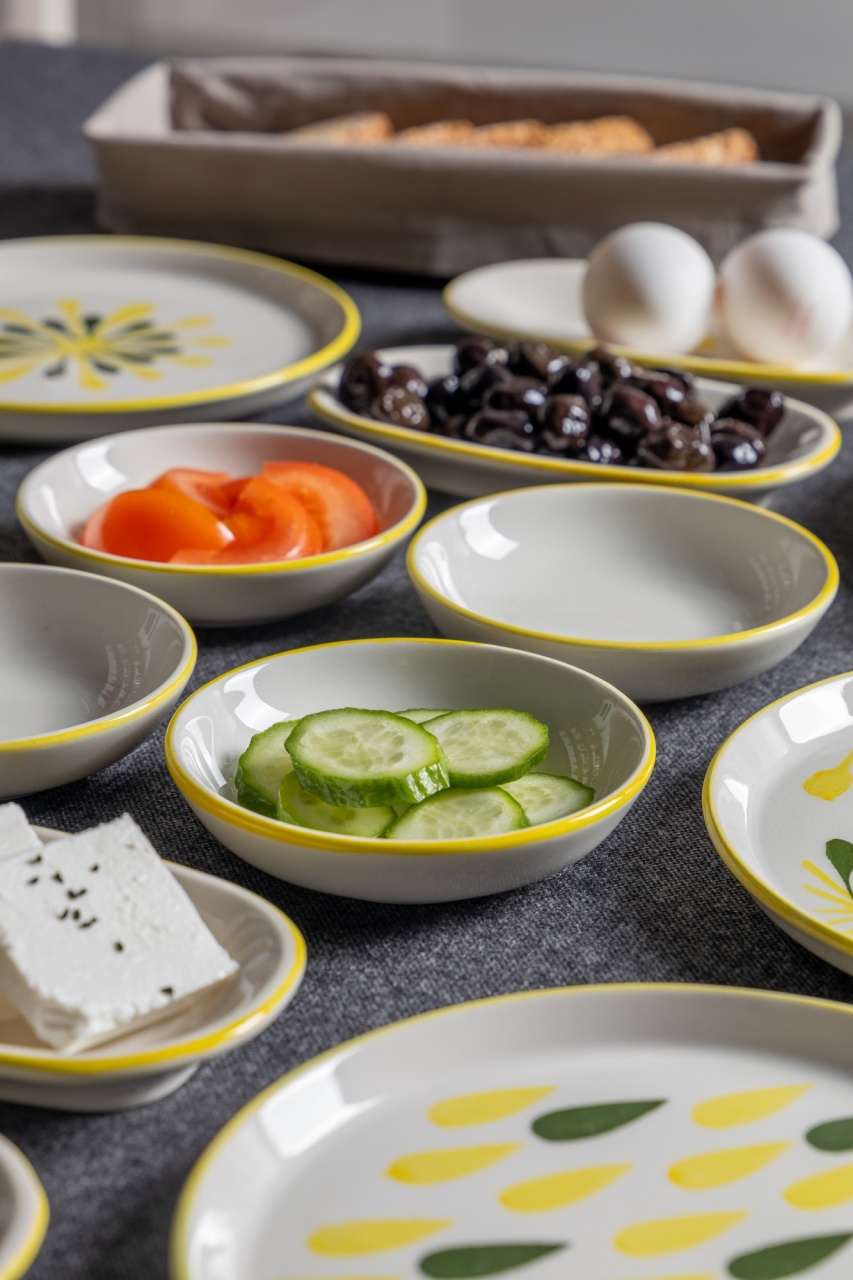 Set Farfurii (14 Bucati), Bits stone, UnicUtil, Culoarea Verde - 2 | YEO