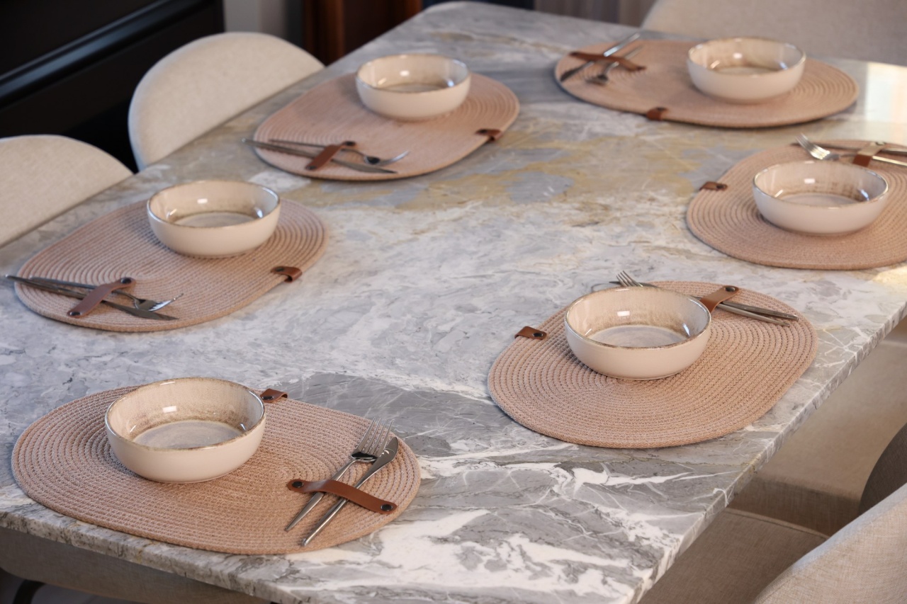 Set Suporturi Masa (6 Bucati), Pieces stone, UnicUtil, Culoarea Bej