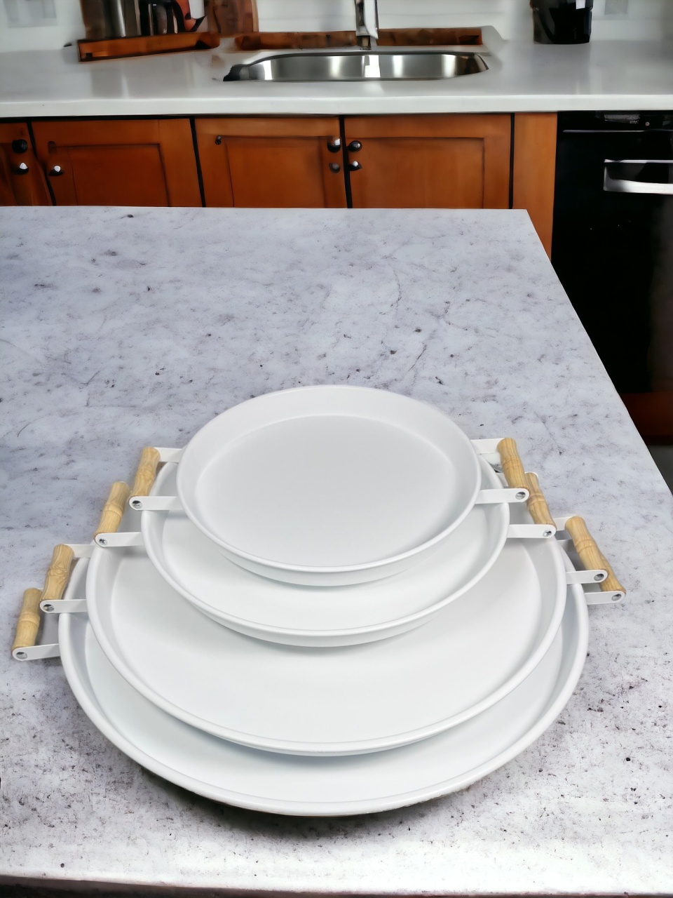 Set Tavi (4 Bucati), Echo items, UnicUtil, Culoarea Alb - 2 | YEO