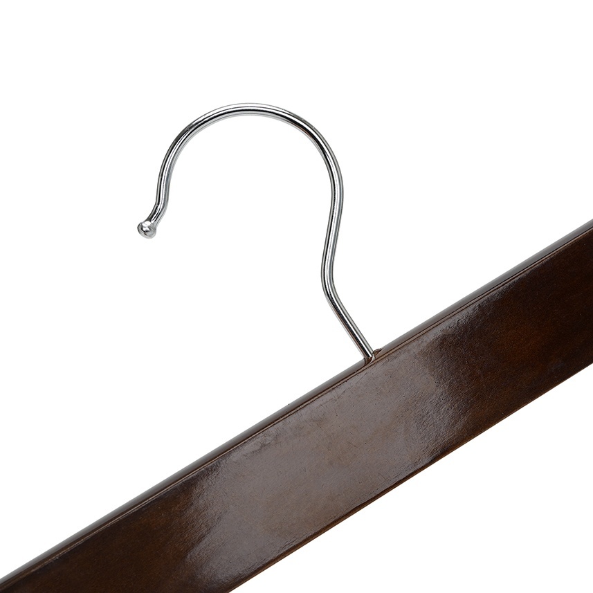 Umeraș din lemn cu clipsuri metalice, pentru pantaloni, Vintage, 1 bucata - imagine 5