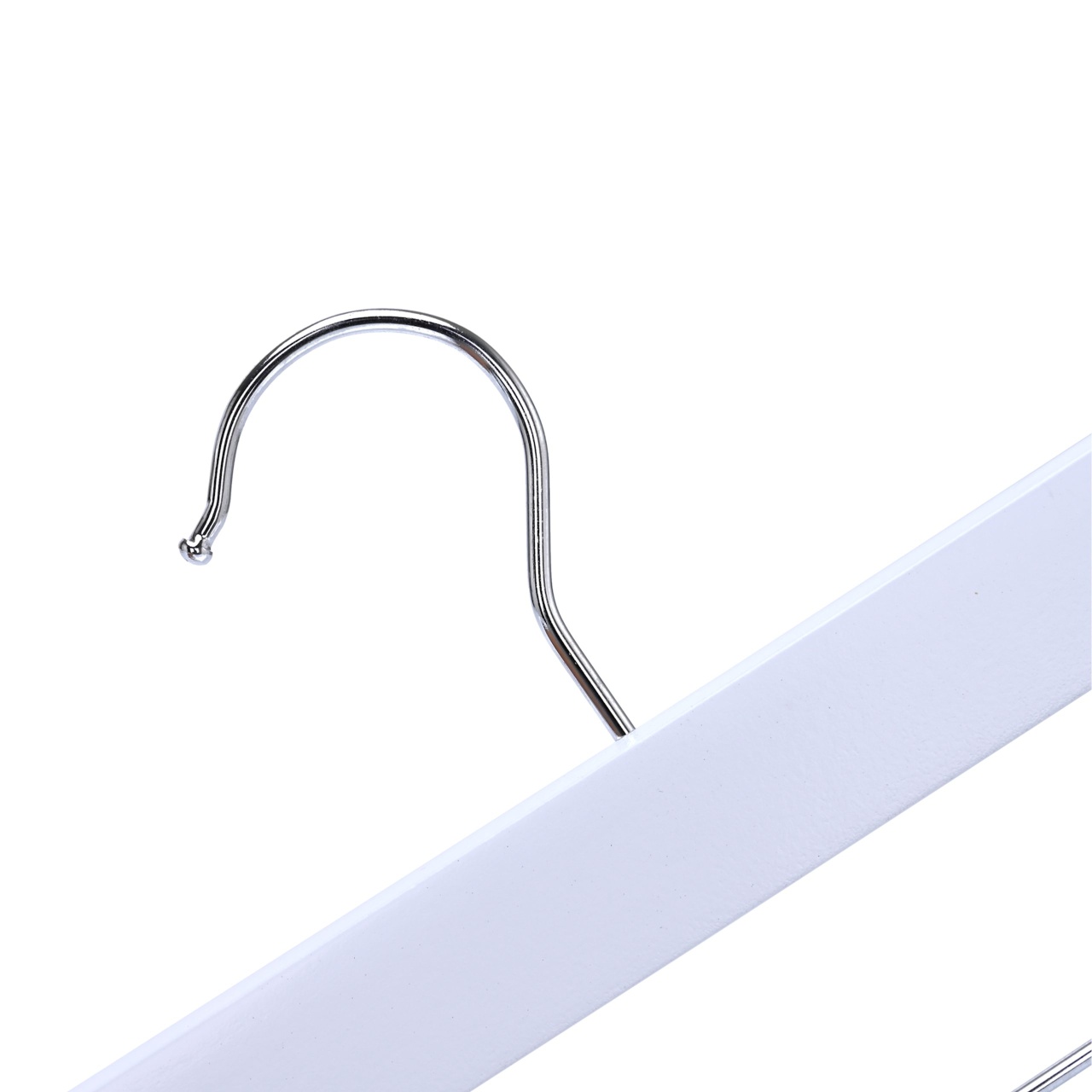 Umeraș din lemn cu clipsuri pentru pantaloni si fuste, Alb, 1 bucata - imagine 8