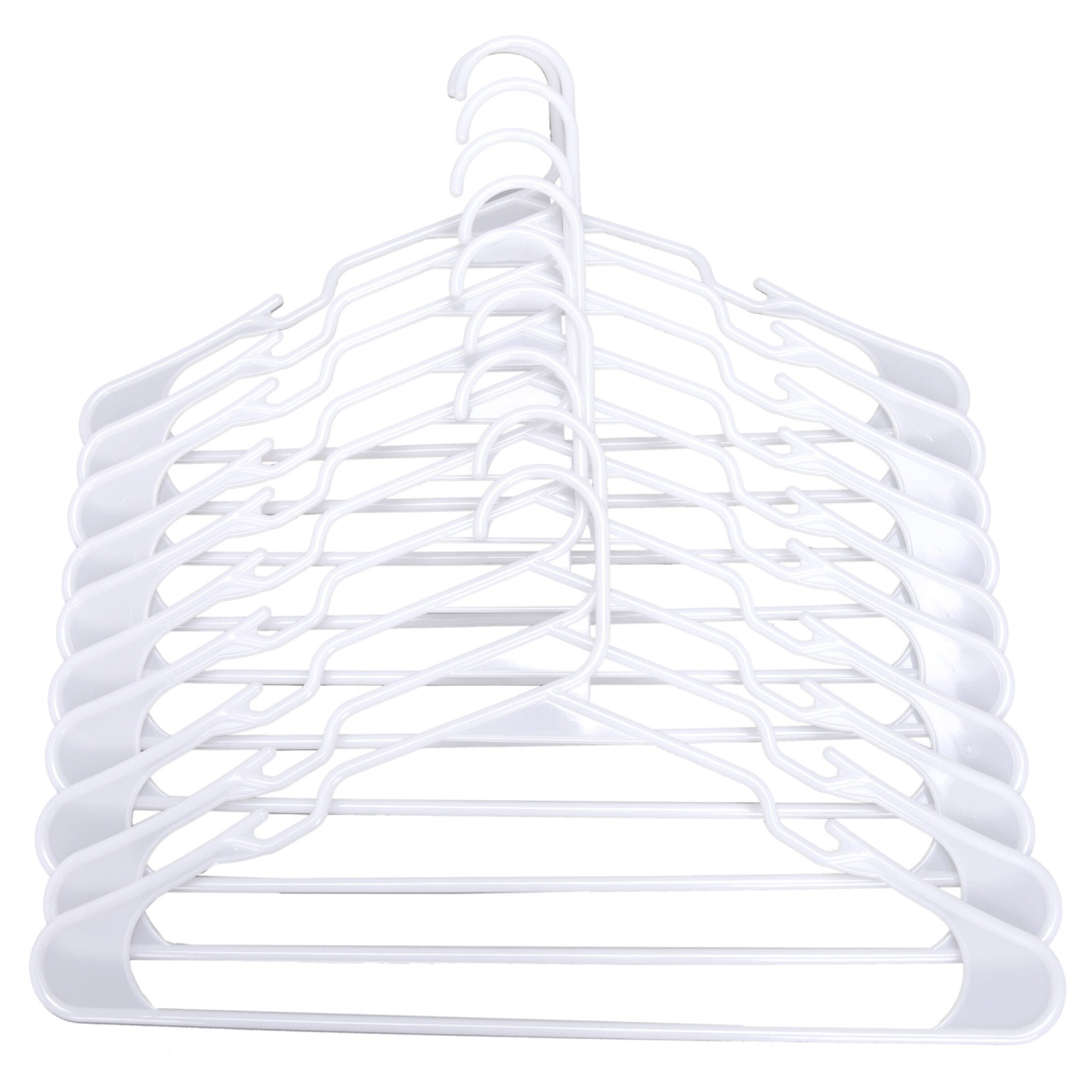 Umeraș din Plastic cu design ergonomic, pentru tricouri, Alb, 1 bucata - imagine 2