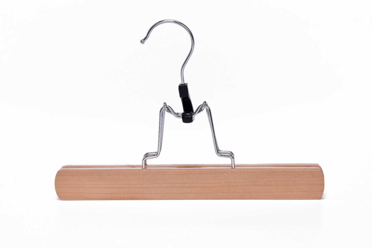 Umeraș FlikFlak din lemn, pentru Pantaloni/Fuste, Natur, 1 bucata - imagine 4