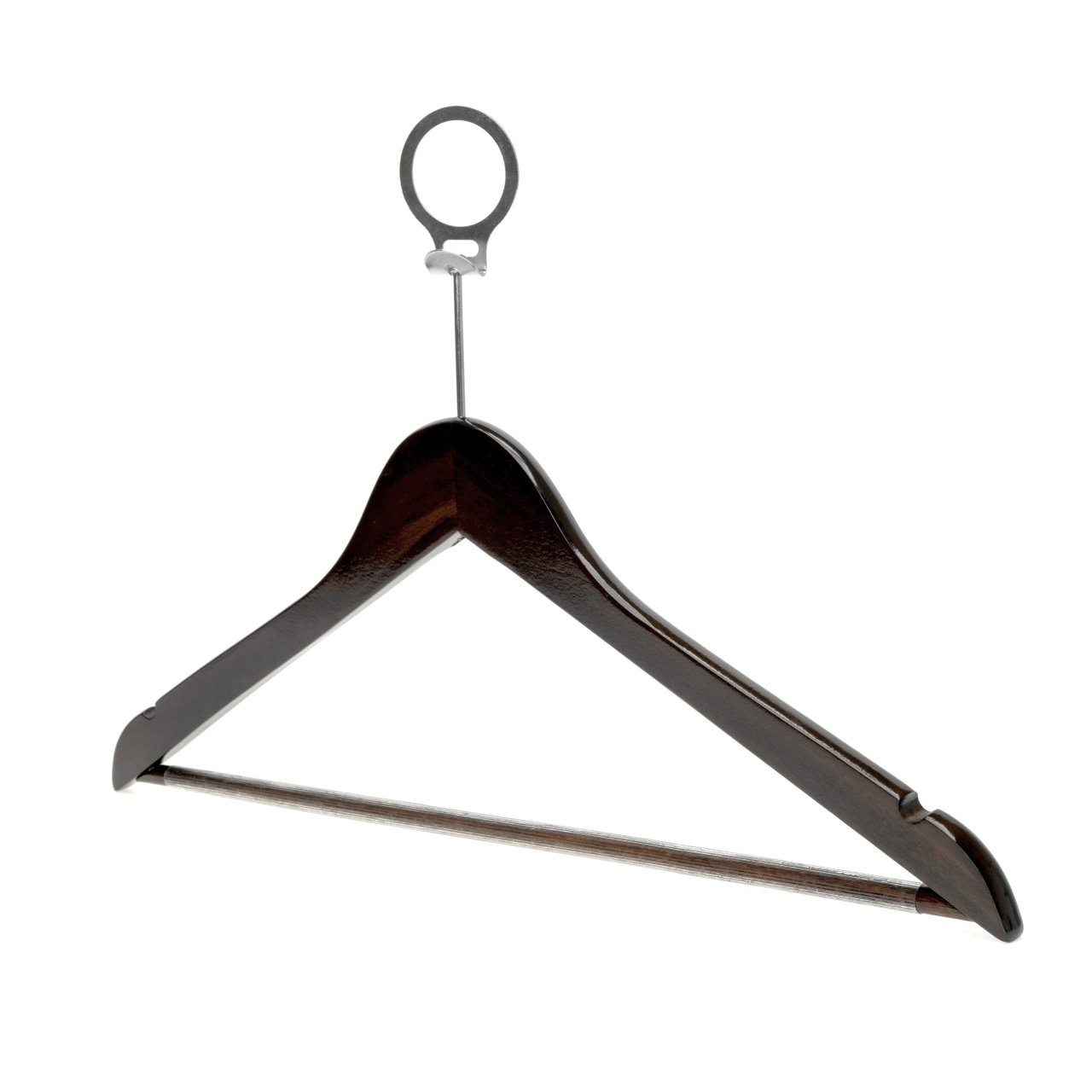 Umeraș Hotel din lemn cu carlig antifurt, Vintage, 1 bucata - imagine 4