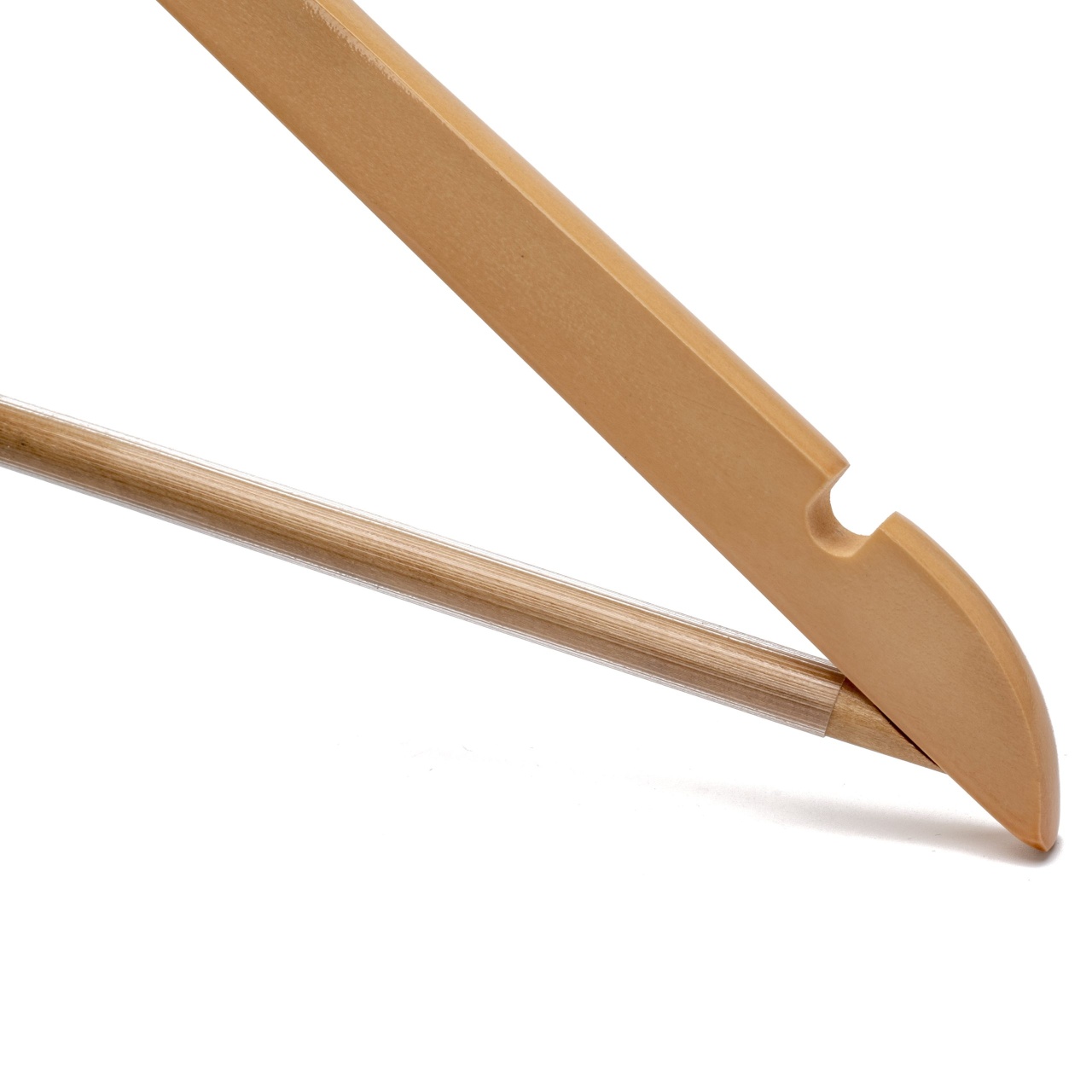 Umeraș Hotel din lemn de artar cu cârlig antifurt, Natur, 1 bucata - imagine 7