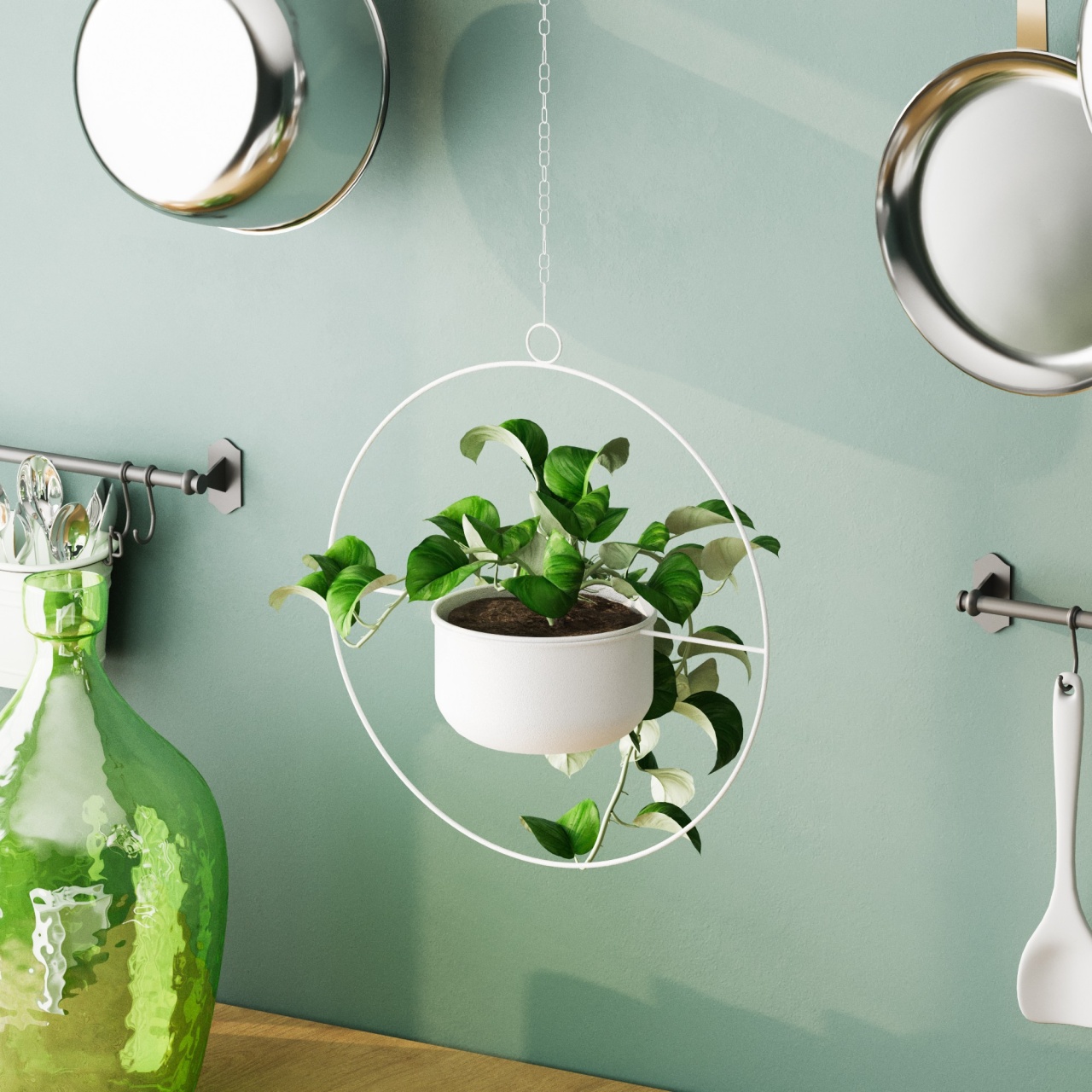 Vas Decorativ, Root blaze, UnicUtil, Culoarea Alb - 2 | YEO