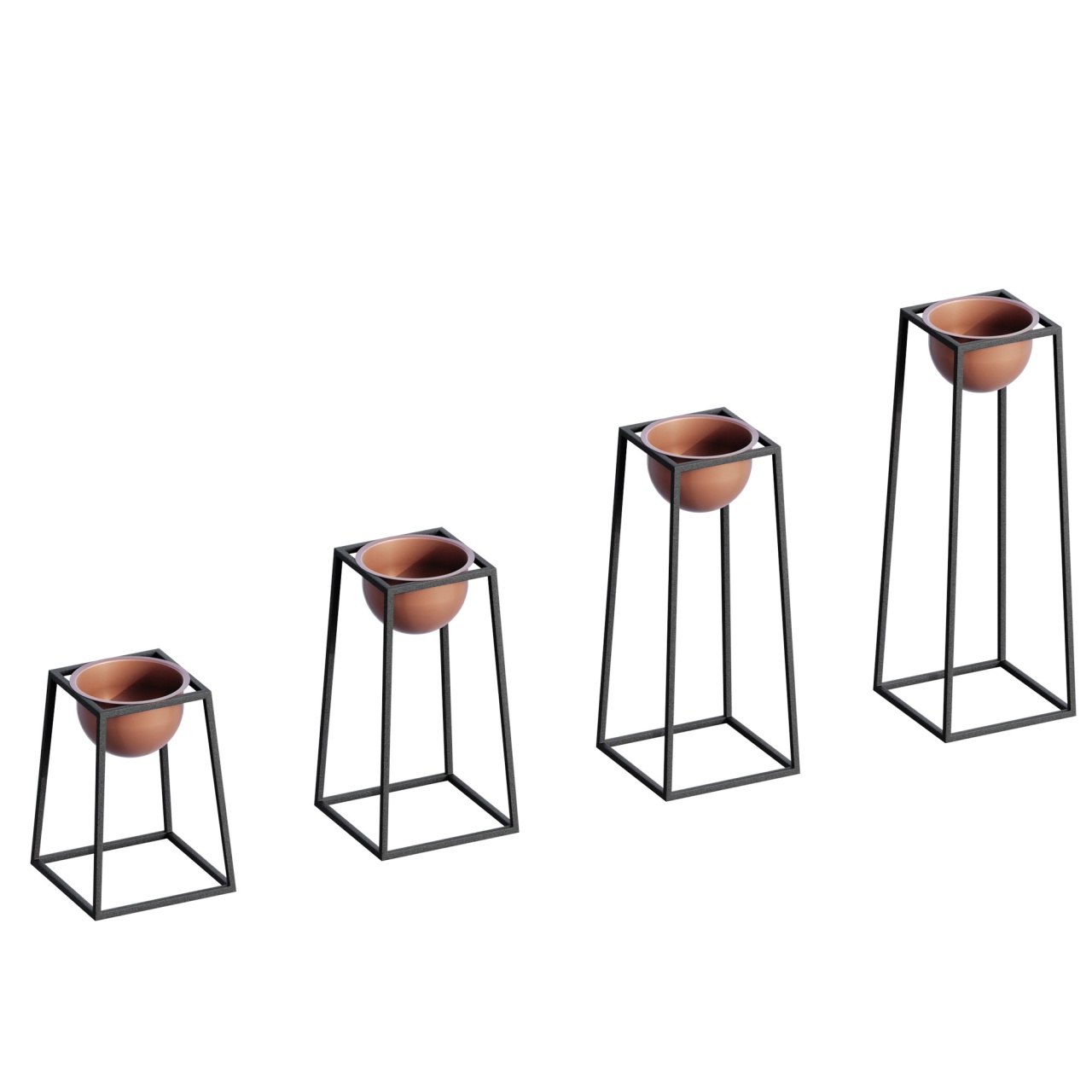 Vas Decorativ, Storm stone, UnicUtil, Culoarea Negru Cupru - 3 | YEO