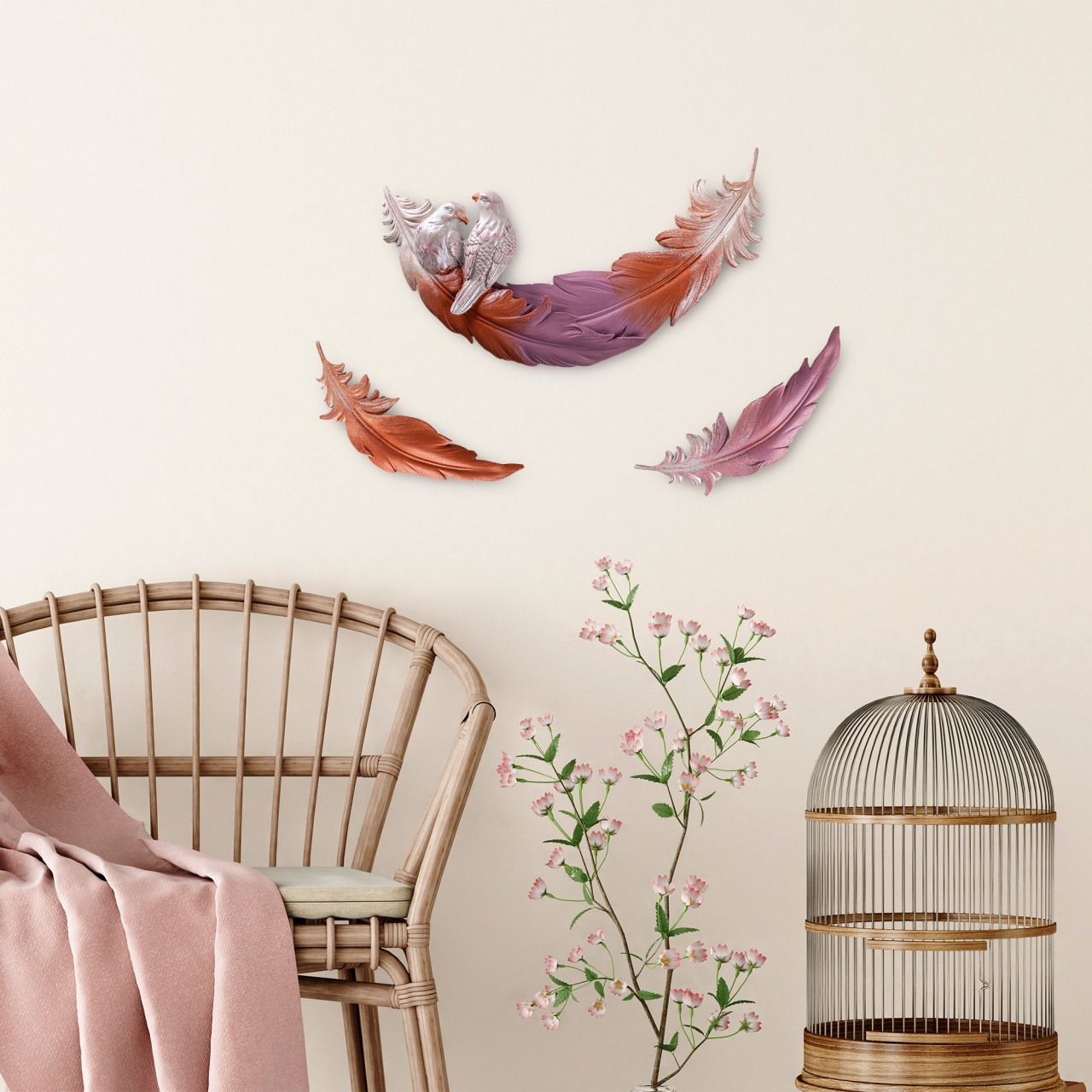 Accesorii Decorative Perete, Spark ember, UnicUtil, Culoarea Roz Portocaliu - 1 | YEO