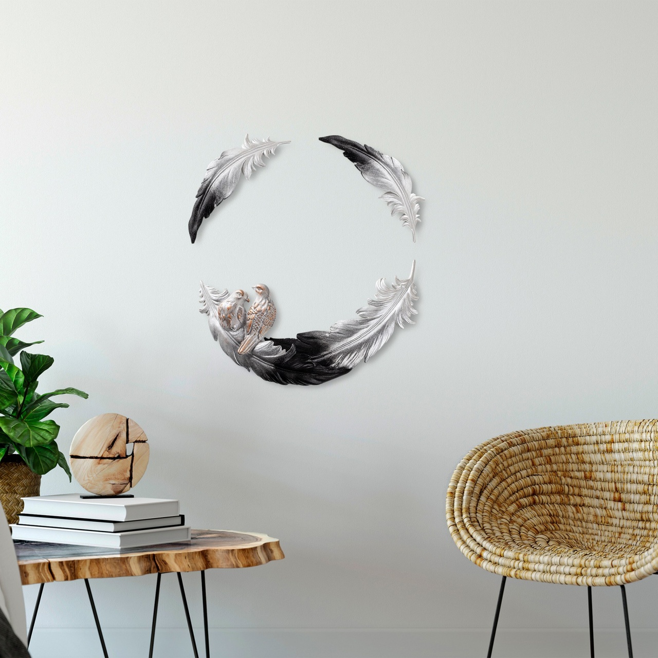 Accesorii Decorative Perete, Storm root, UnicUtil, Culoarea Negru Alb - 2 | YEO