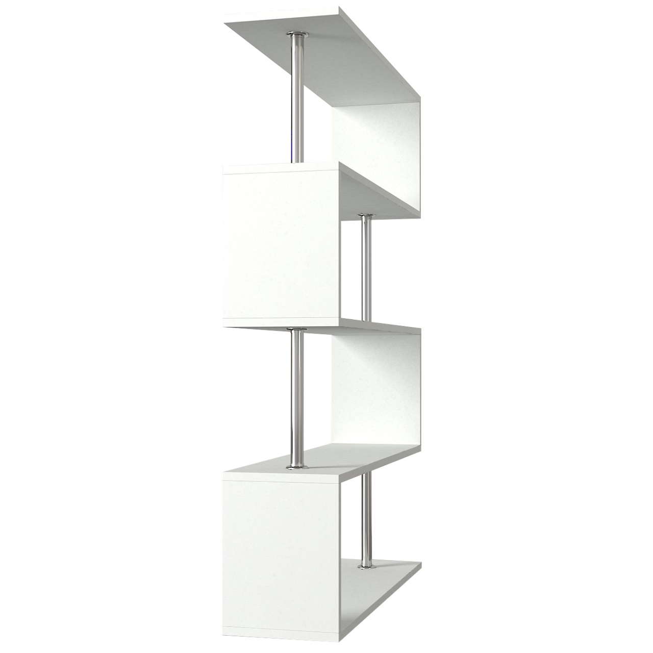 Biblioteca, Geometric Haven, UnicUtil, 90 x 25 x 129 cm, Alb - imagine 7