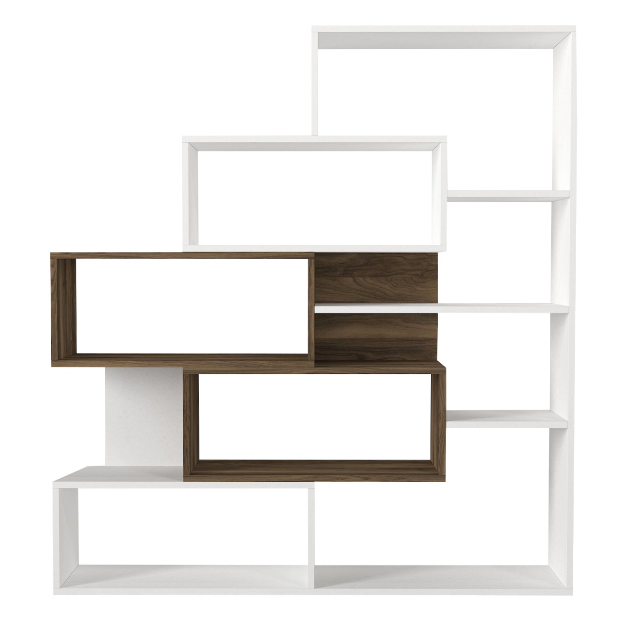 Biblioteca, Urban Chic, UnicUtil, 139.1 x 25 x 151.2 cm, Alb-Maro - imagine 5