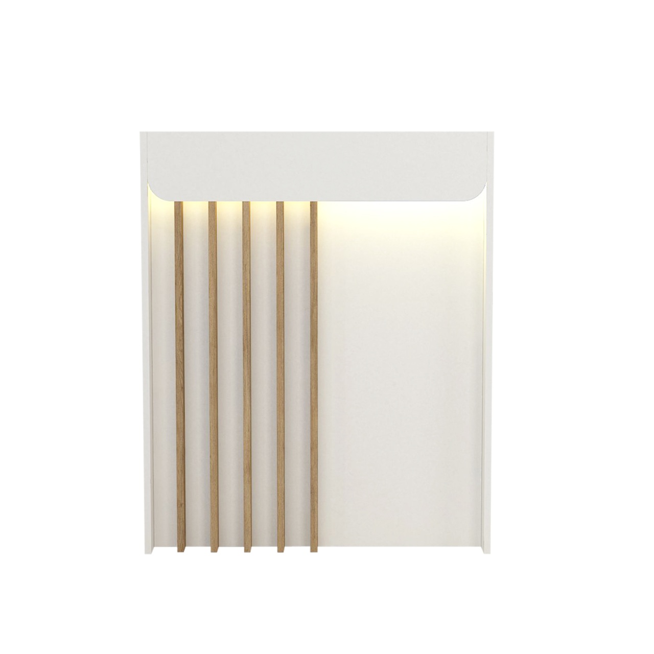 Birou recepție Karibu din pal melaminat, culoare Alb cu iluminare LED – modern și sofisticat, 90 x 40 x 110.3 cm - imagine 7