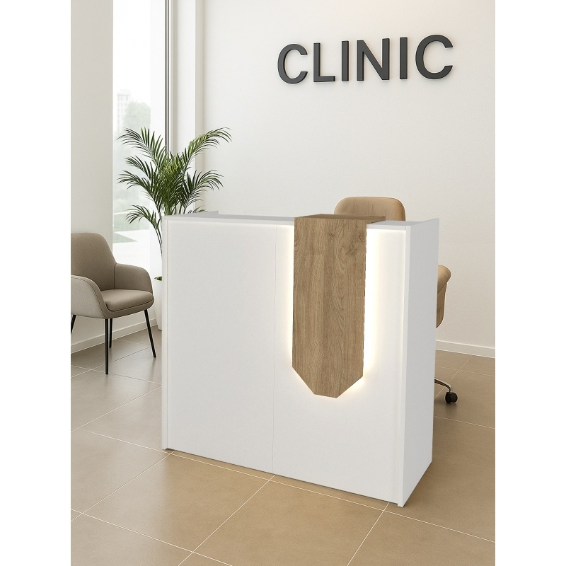Birou recepție, Navita LED Front Desk, UnicUtil, Alb-Bej - imagine 4