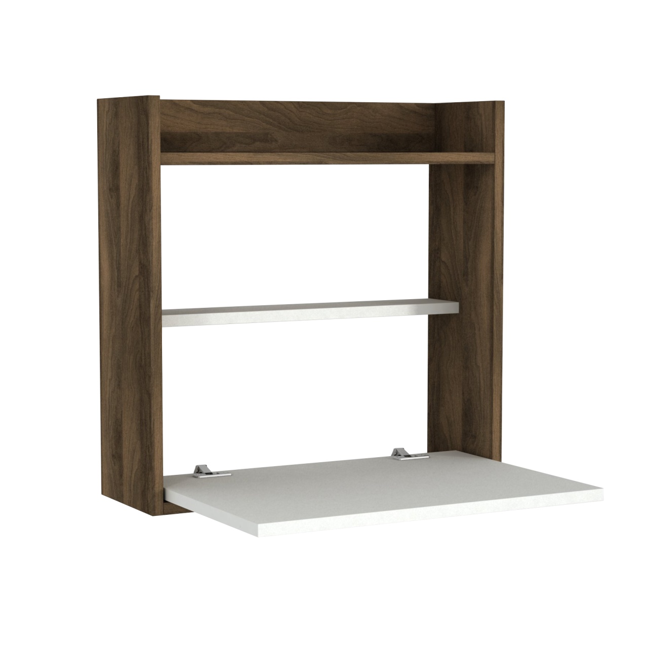 Birou, Wall Fold, UnicUtil, 60 x 19.6 x 60 cm, Alb și Maro - imagine 5