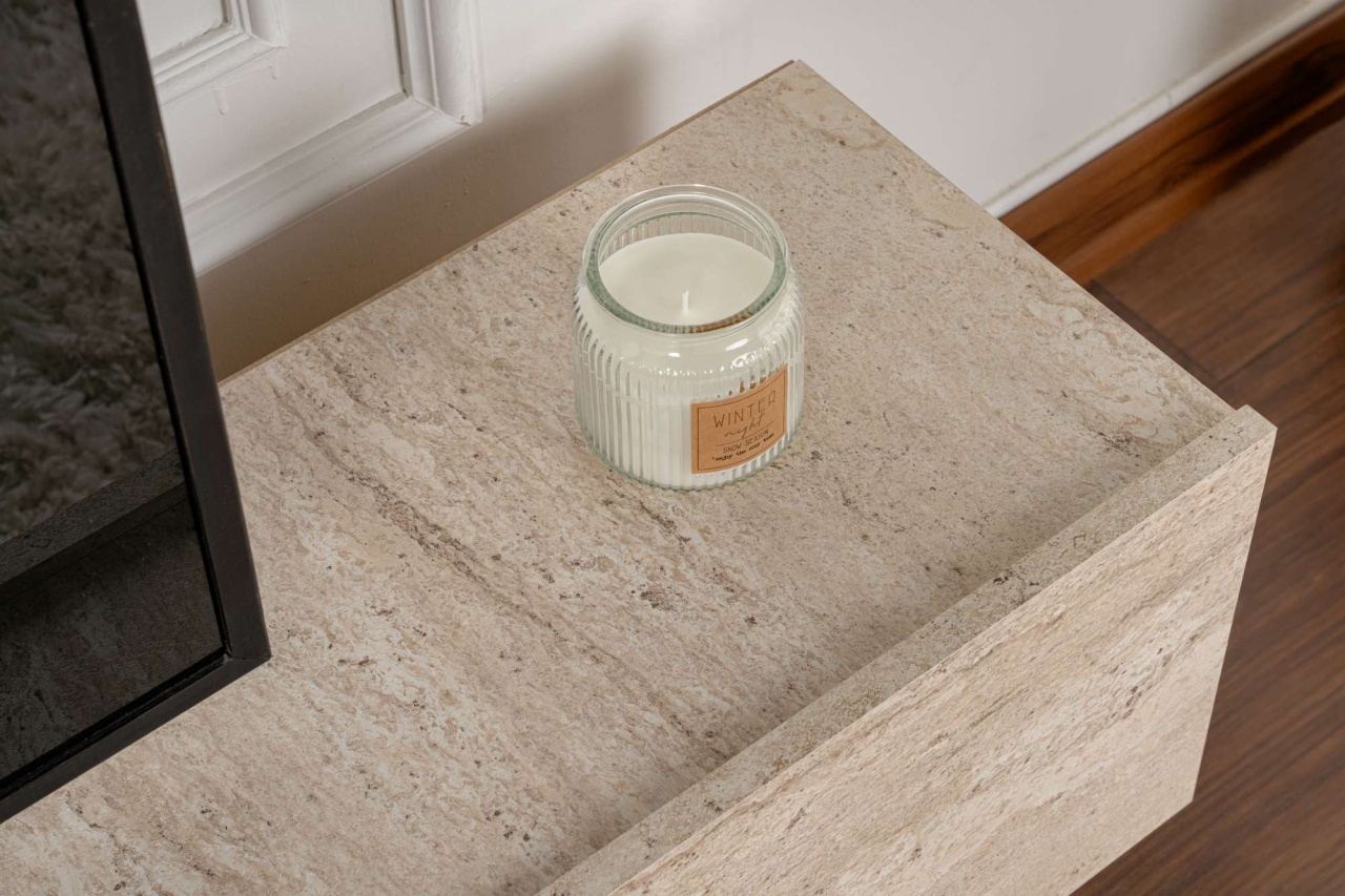 Comoda TV, Alvin Travertine, UnicUtil, Travertin, Lățime: 180 cm, Înălțime: 42 cm, Adâncime: 31,4 cm - view 5