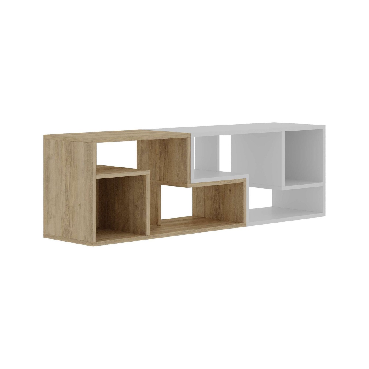 Comoda TV, Glis Sapphire, UnicUtil, Stejar Safir-Alb, Lățime: 145 cm, Înălțime: 44,8 cm, Adâncime: 35 cm - view 4