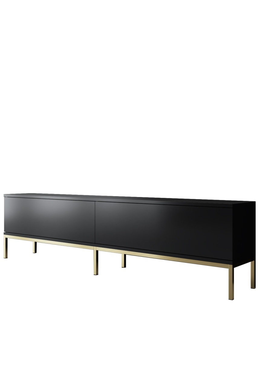 Comoda TV, Lord Black, UnicUtil, Negru-Auriu, Lățime: 180 cm, Înălțime: 47 cm, Adâncime: 30 cm, 618BLY1212 - view 5