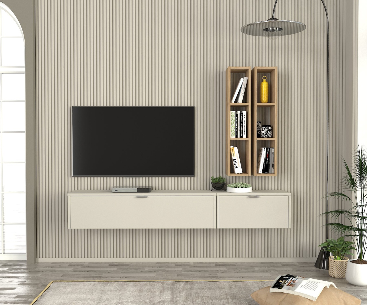 Comoda TV, Premium Look, UnicUtil, Crem - imagine 2