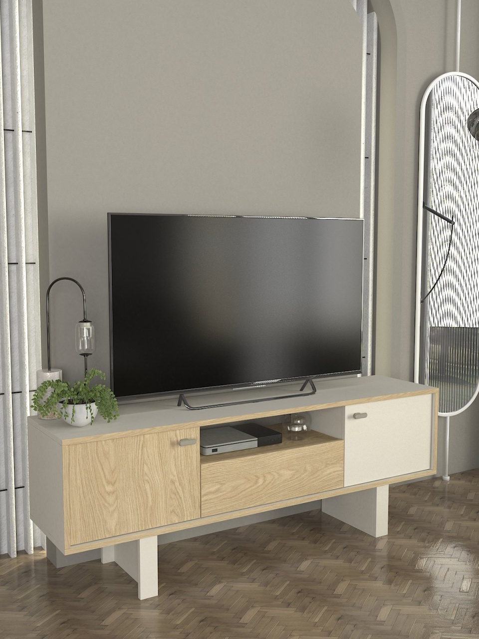 Comoda TV, Pure Style, UnicUtil, Crem - imagine 2