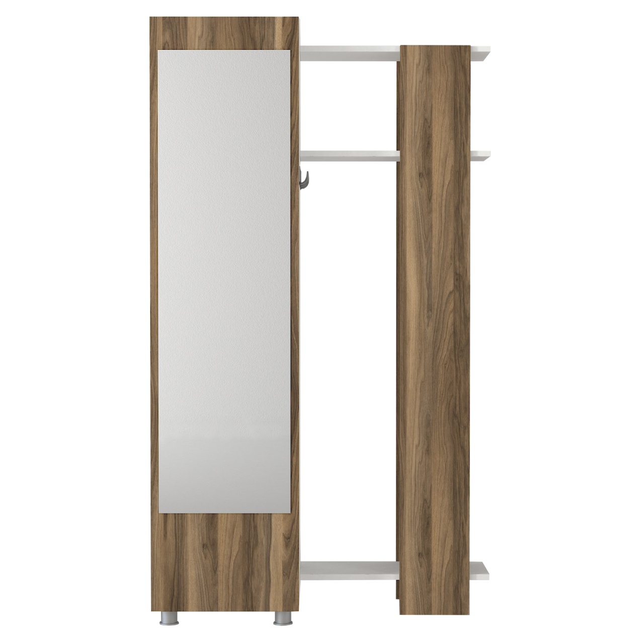 Dulap Hol, BrownFlex Mirror, UnicUtil, 105 x 46.8 x 185 cm, Alb-Maro, UUORG33 - 3 | YEO