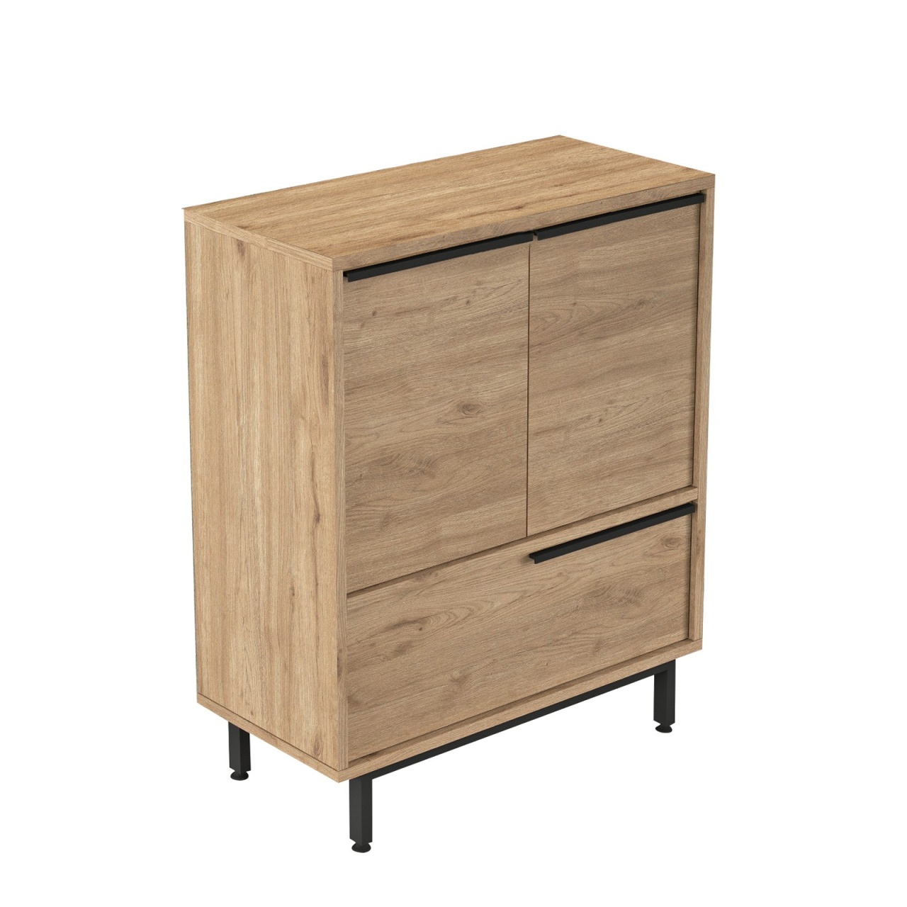 Dulap pentru pantofi, On8C S, UnicUtil, Nuc, Lățime: 74,8 cm, Înălțime: 90,4 cm, Adâncime: 35,5 cm - view 4