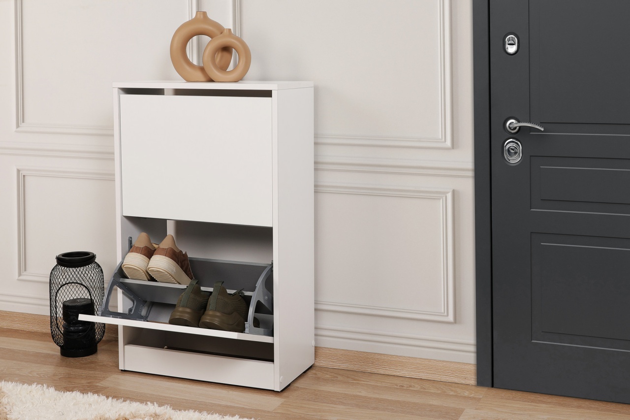 Dulap pentru pantofi, Shc 320, UnicUtil, Alb,Lățime: 51 cm, Înălțime: 84 cm, Adâncime: 26 cm - view 4