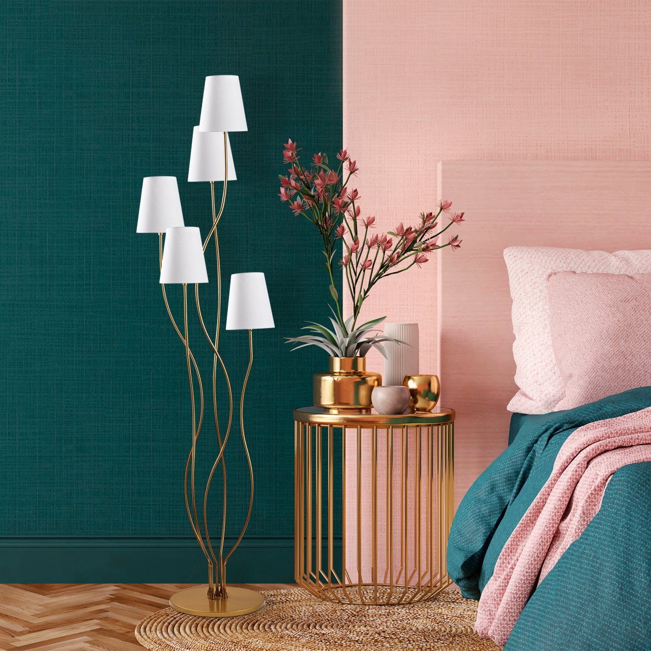 Lampadar, Echo drift, UnicUtil, Culoarea Auriu Alb - 2 | YEO