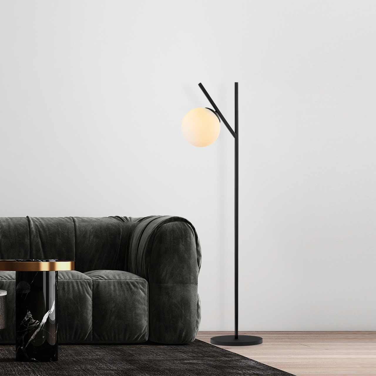 Lampadar, Flame shell, UnicUtil, Culoarea Negru Crem