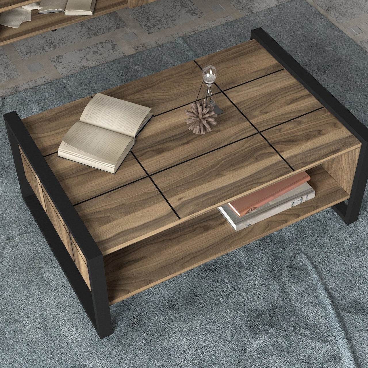 Masa de cafea, Clear Design, UnicUtil, Nuc, UUMC41 - 3 | YEO